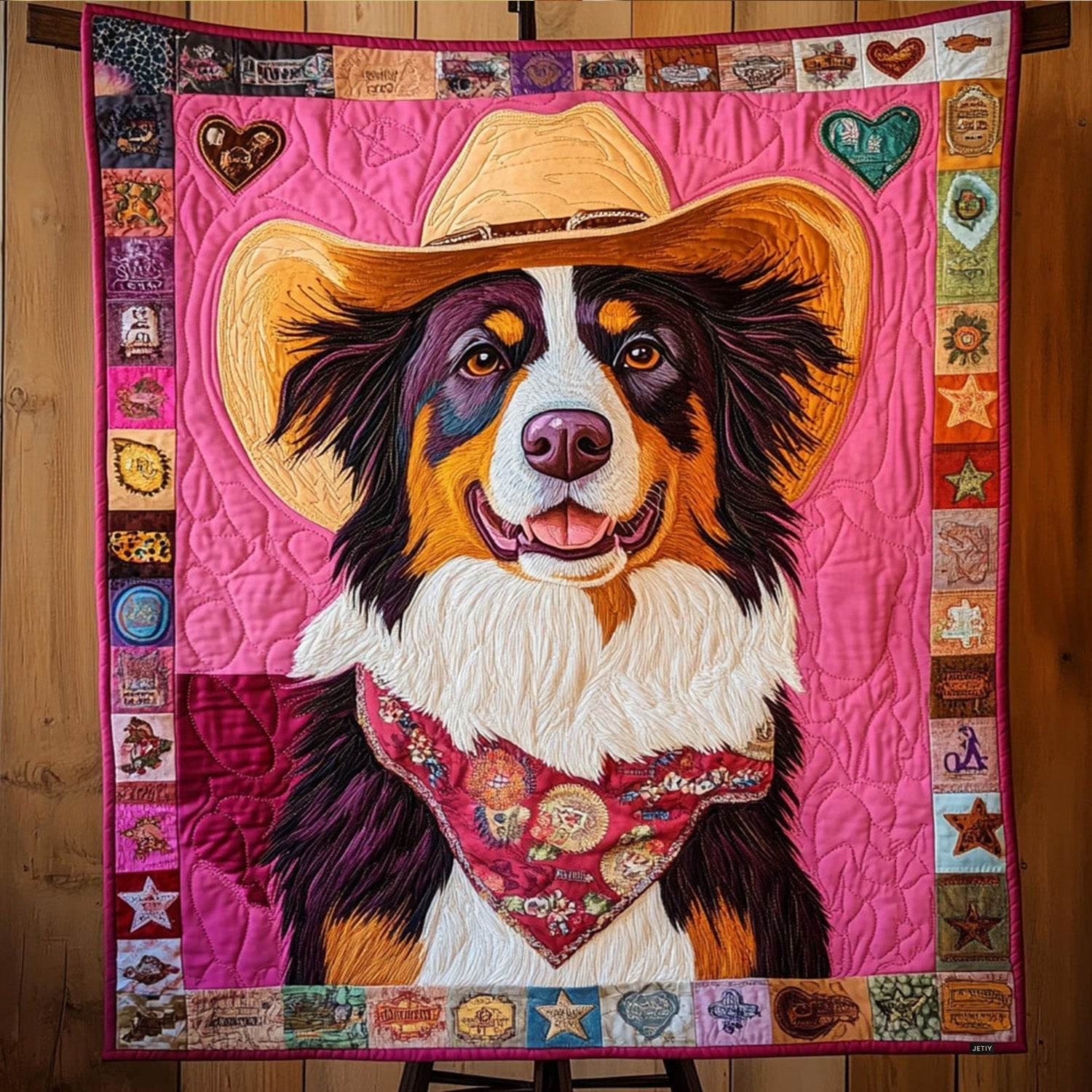 Western Wag Tails Quilted Blanket Cute Dog Presents Western Wag Tails Quilted Blanket Cute Dog Presents
