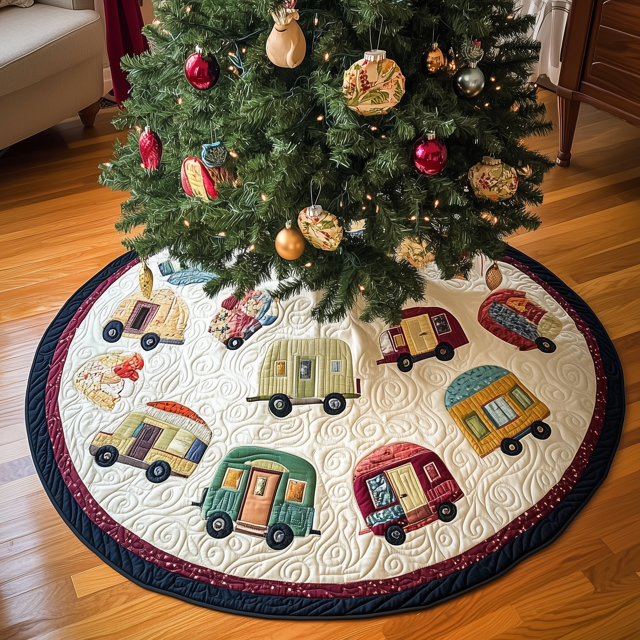 Whimsical Caravans Quilted Tree Skirt Keep Your Loved Ones Safe with the Perfect Tree Skirt Whimsical Caravans Quilted Tree Skirt Keep Your Loved Ones Safe with the Perfect Tree Skirt