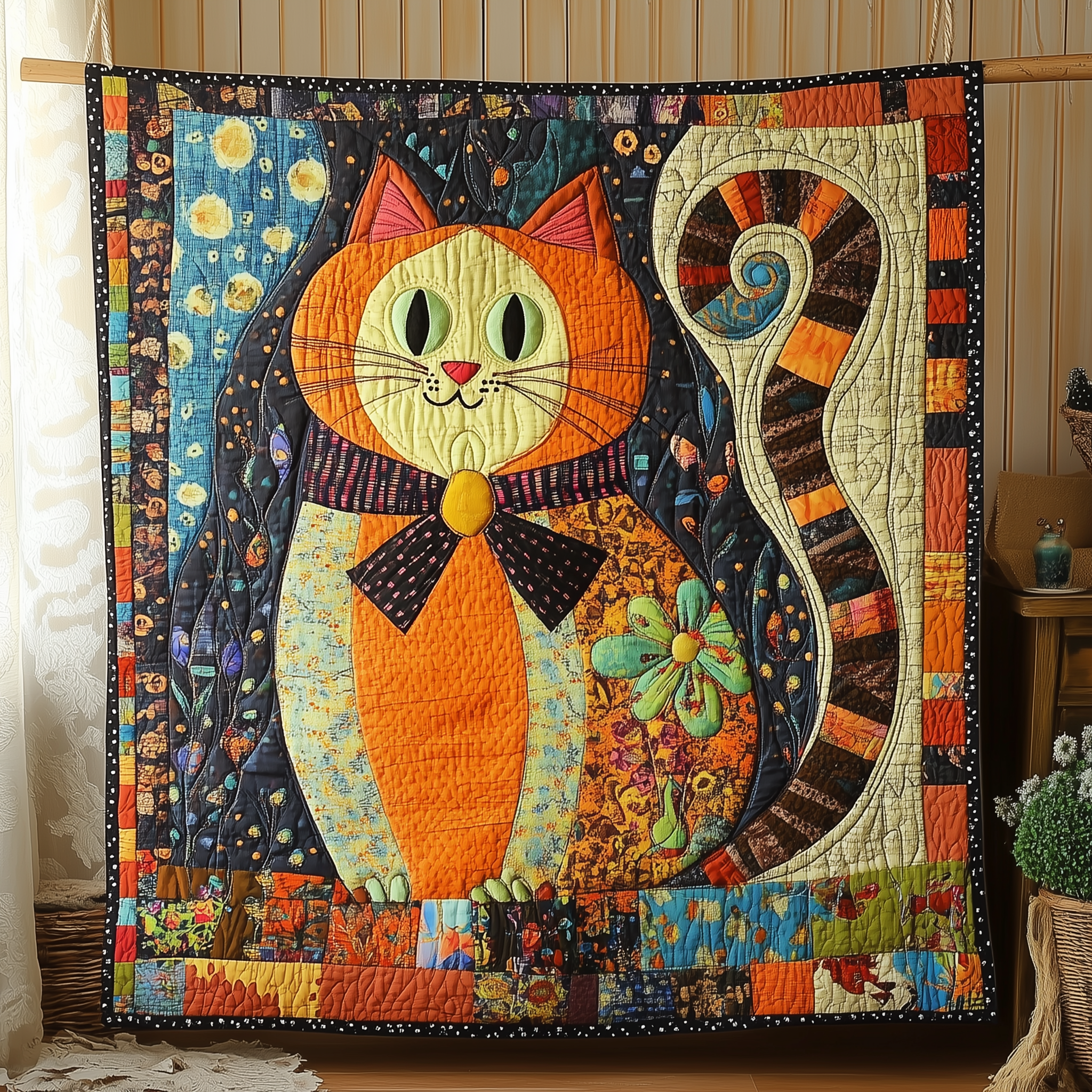 Whimsical Cat Quilted Blanket Throw Blankets For Couch Good Cat Presents Whimsical Cat Quilted Blanket Throw Blankets For Couch Good Cat Presents