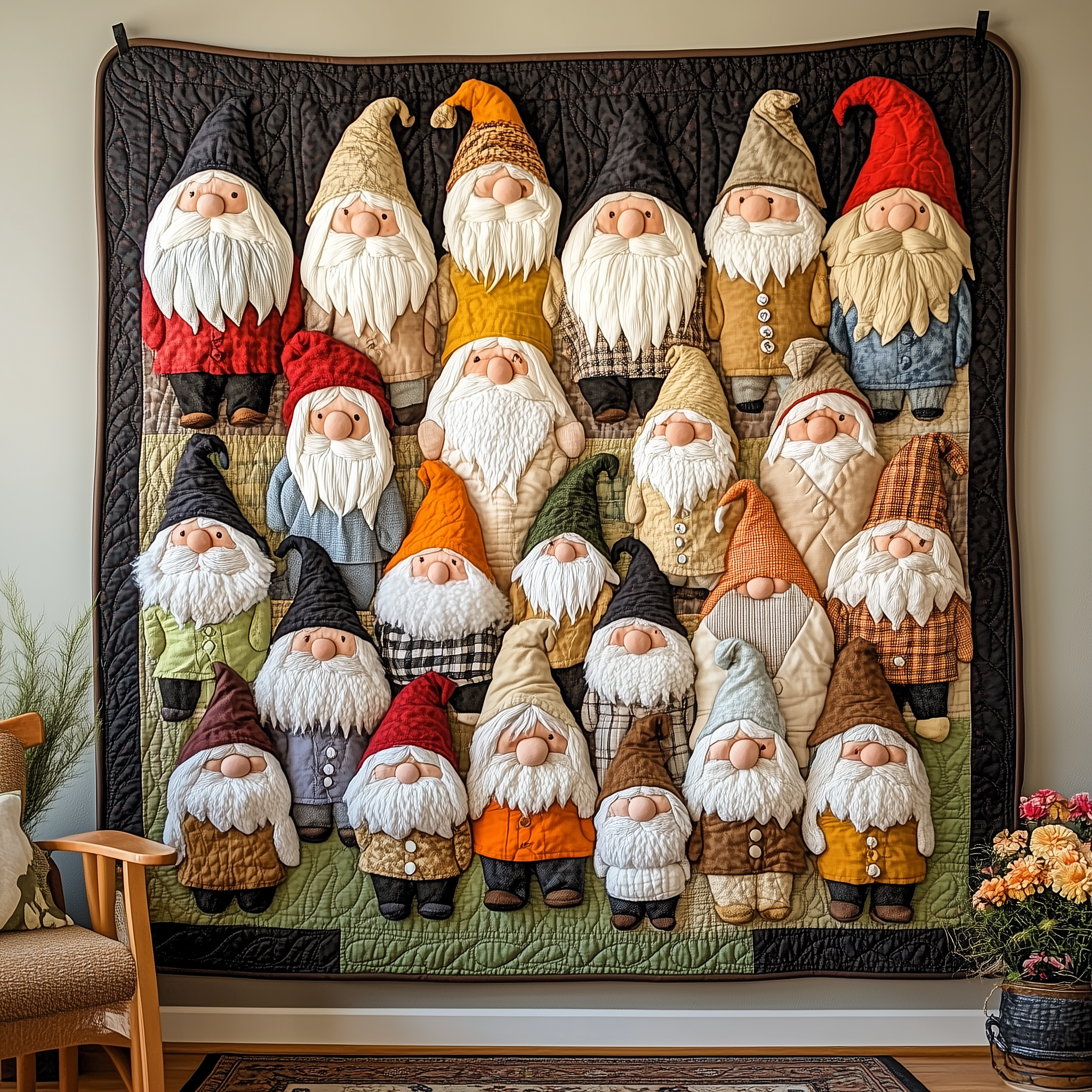 Whimsical Gnomes Quilted Blanket Feel the Joy of Togetherness with Our Cozy Blanket Whimsical Gnomes Quilted Blanket Feel the Joy of Togetherness with Our Cozy Blanket