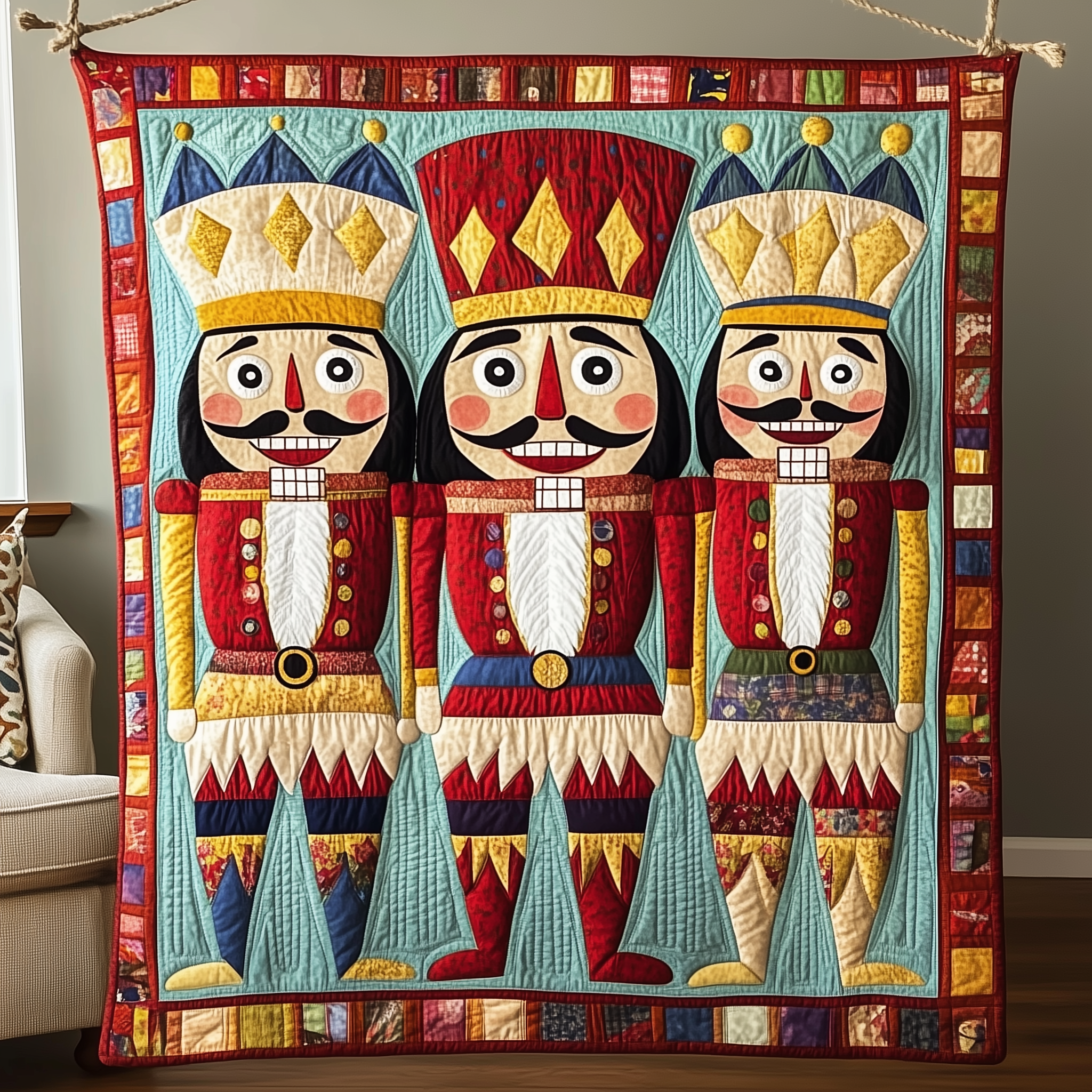 Whimsical Nutcracker Quilted Blanket Feel the Elegance of a Blanket That's Truly Yours Whimsical Nutcracker Quilted Blanket Feel the Elegance of a Blanket That's Truly Yours