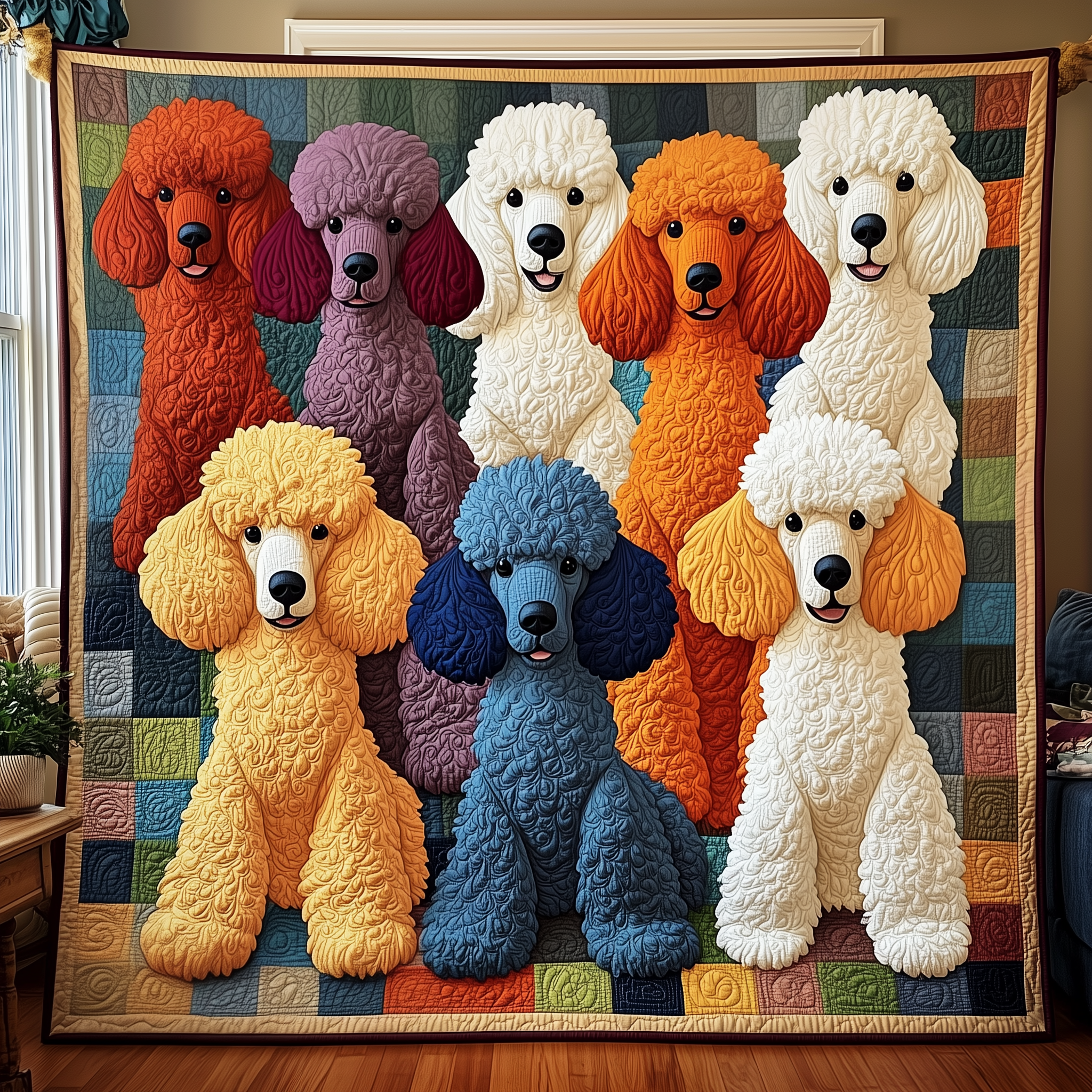 Whimsical Poodle Quilted Blanket Enjoy Every Moment with a Blanket That Works Anywhere Whimsical Poodle Quilted Blanket Enjoy Every Moment with a Blanket That Works Anywhere