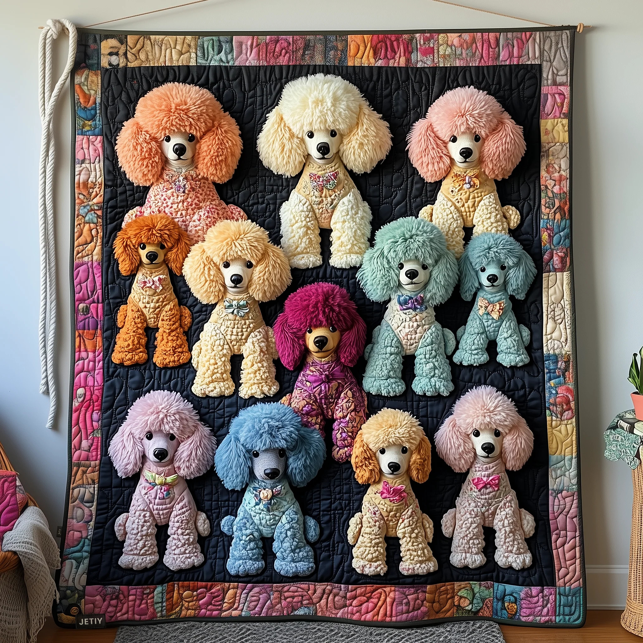 Whimsical Poodle Quilted Blanket Feel Comfortable Indoors and Out with Our Multi-Use Blanket Whimsical Poodle Quilted Blanket Feel Comfortable Indoors and Out with Our Multi-Use Blanket