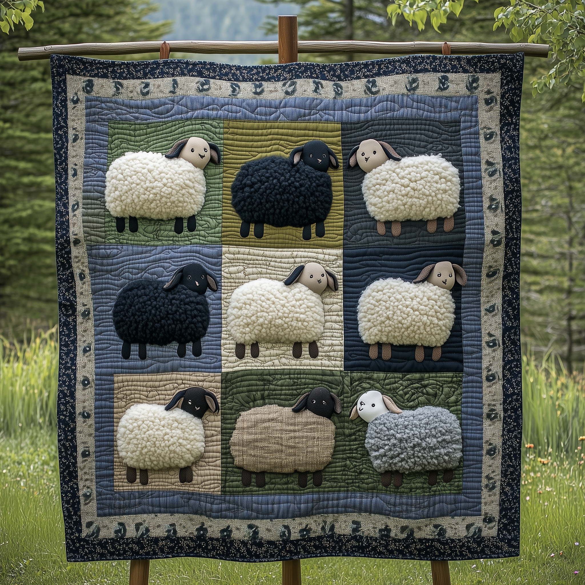 Whimsical Sheep Quilted Blanket Throw Blankets For Couch Sheep Gifts For Men Whimsical Sheep Quilted Blanket Throw Blankets For Couch Sheep Gifts For Men