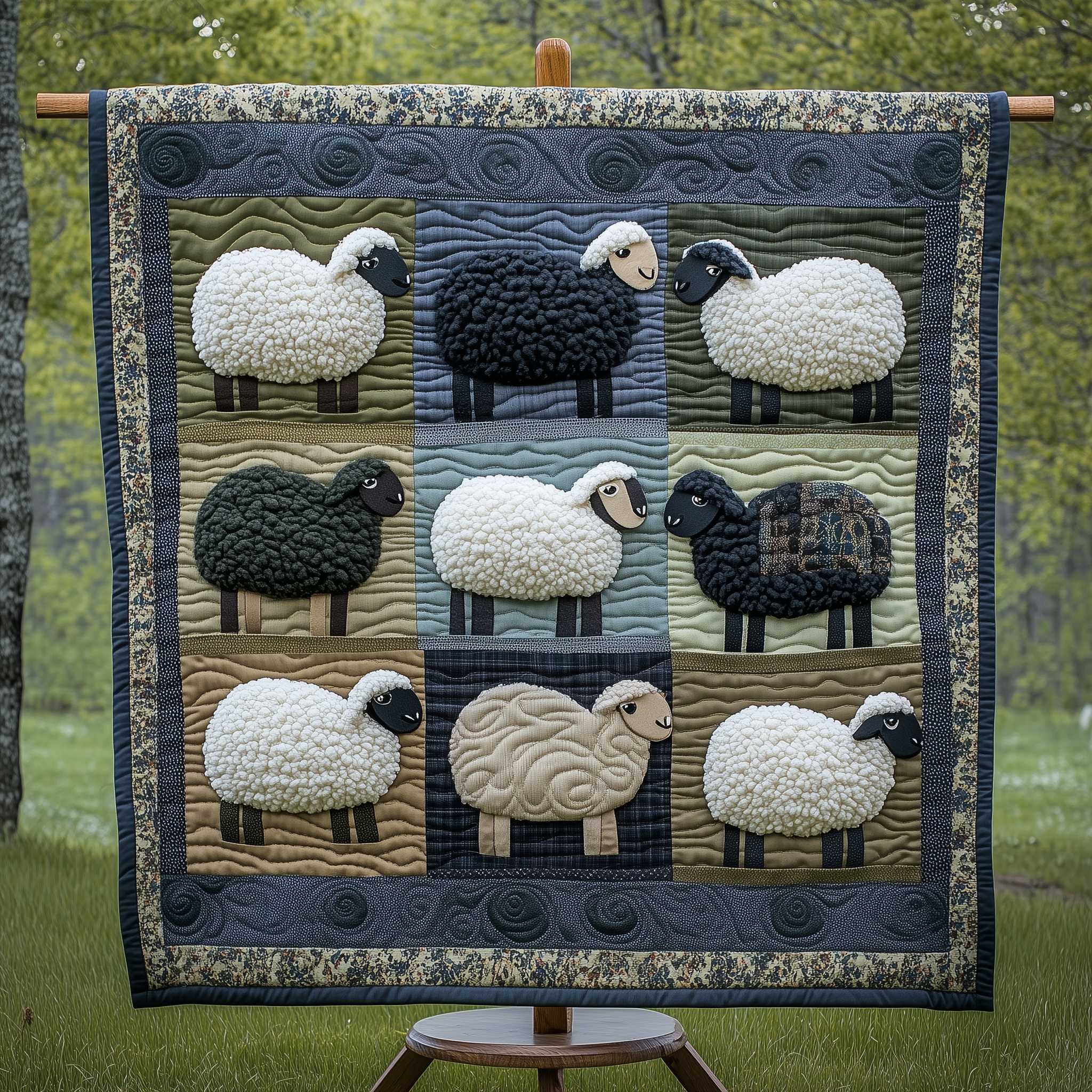 Whimsical Sheep Quilted Blanket Throw Blankets For Couch Sheep Inspired Gifts Whimsical Sheep Quilted Blanket Throw Blankets For Couch Sheep Inspired Gifts