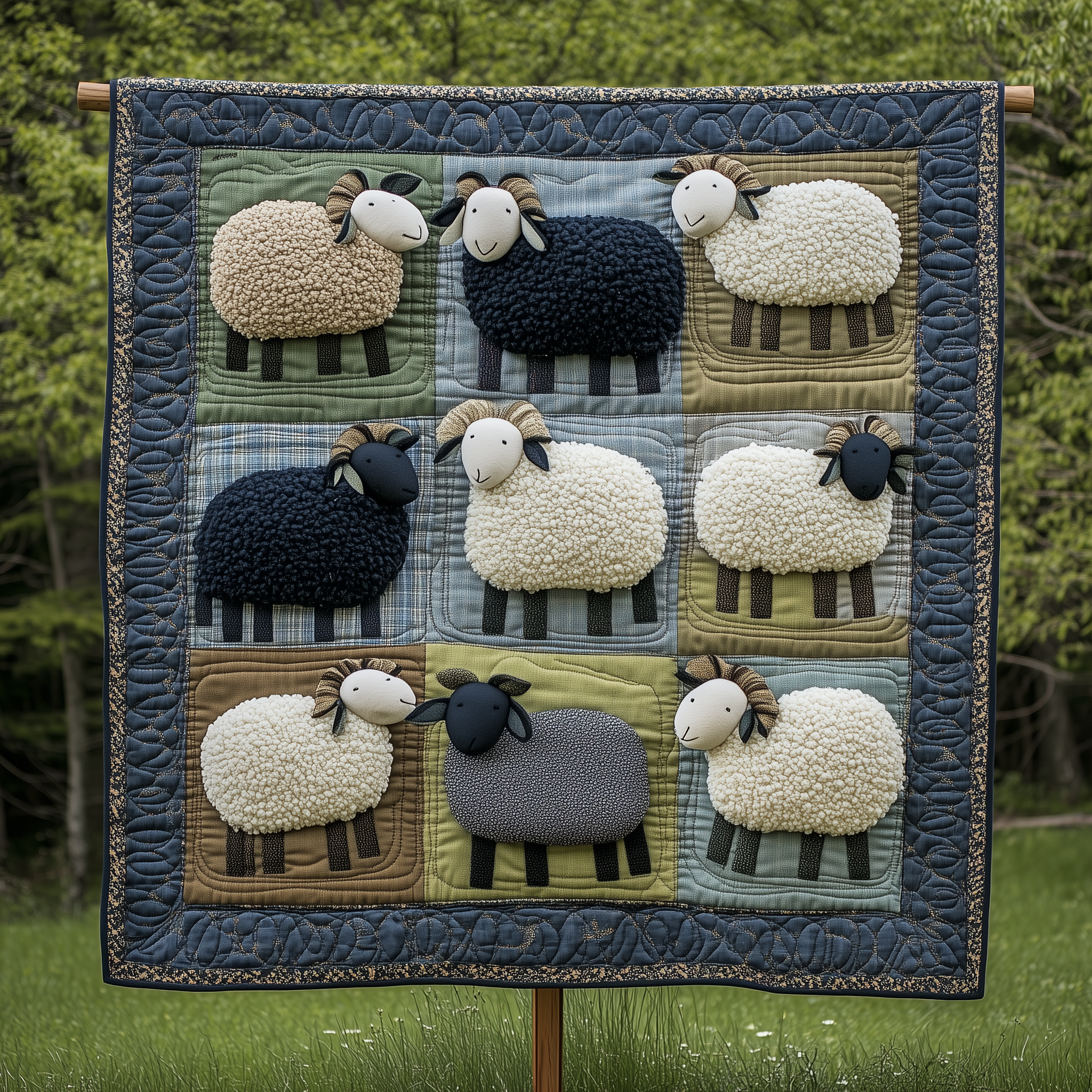 Whimsical Sheep Quilted Blanket Throw Blankets For Couch Sheep Related Presents Whimsical Sheep Quilted Blanket Throw Blankets For Couch Sheep Related Presents