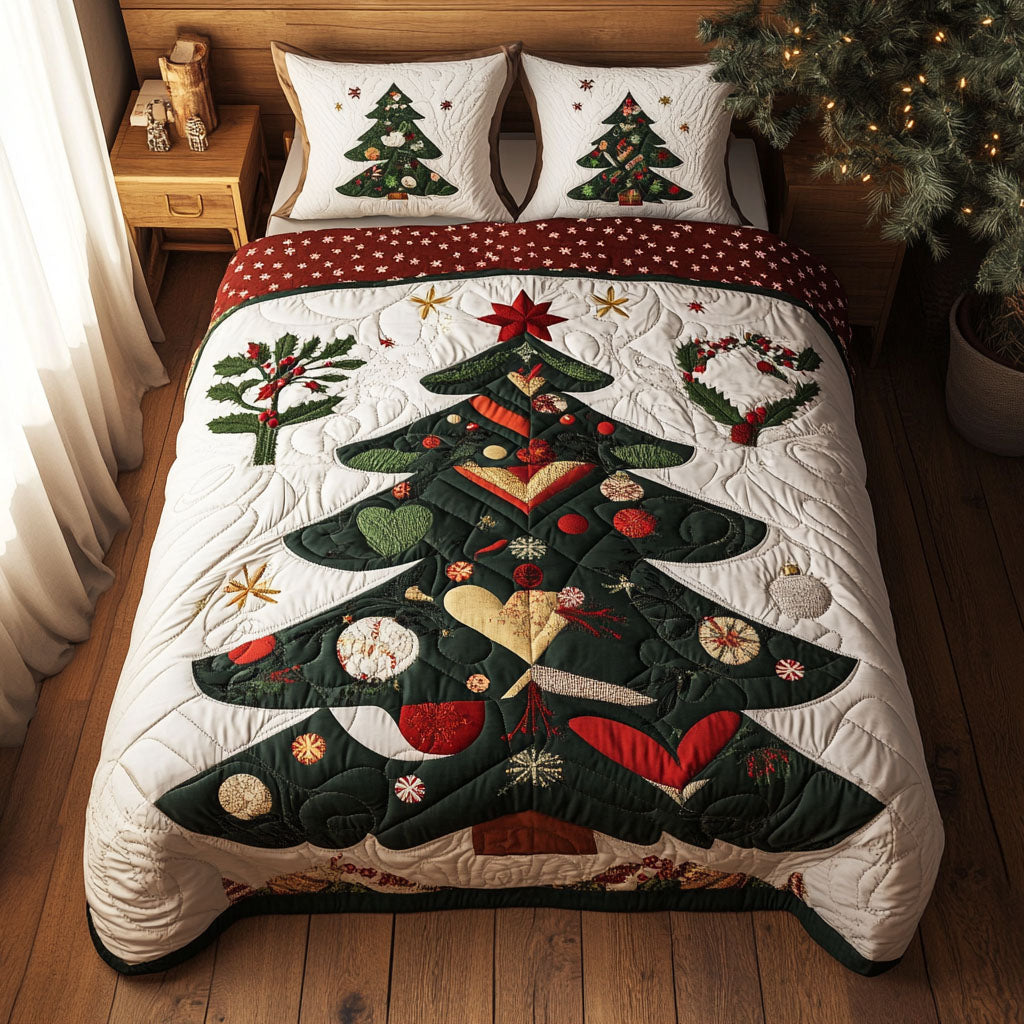 Whimsical Winter Trees Quilted Bedding Set Virtual Secret Santa Whimsical Winter Trees Quilted Bedding Set Virtual Secret Santa