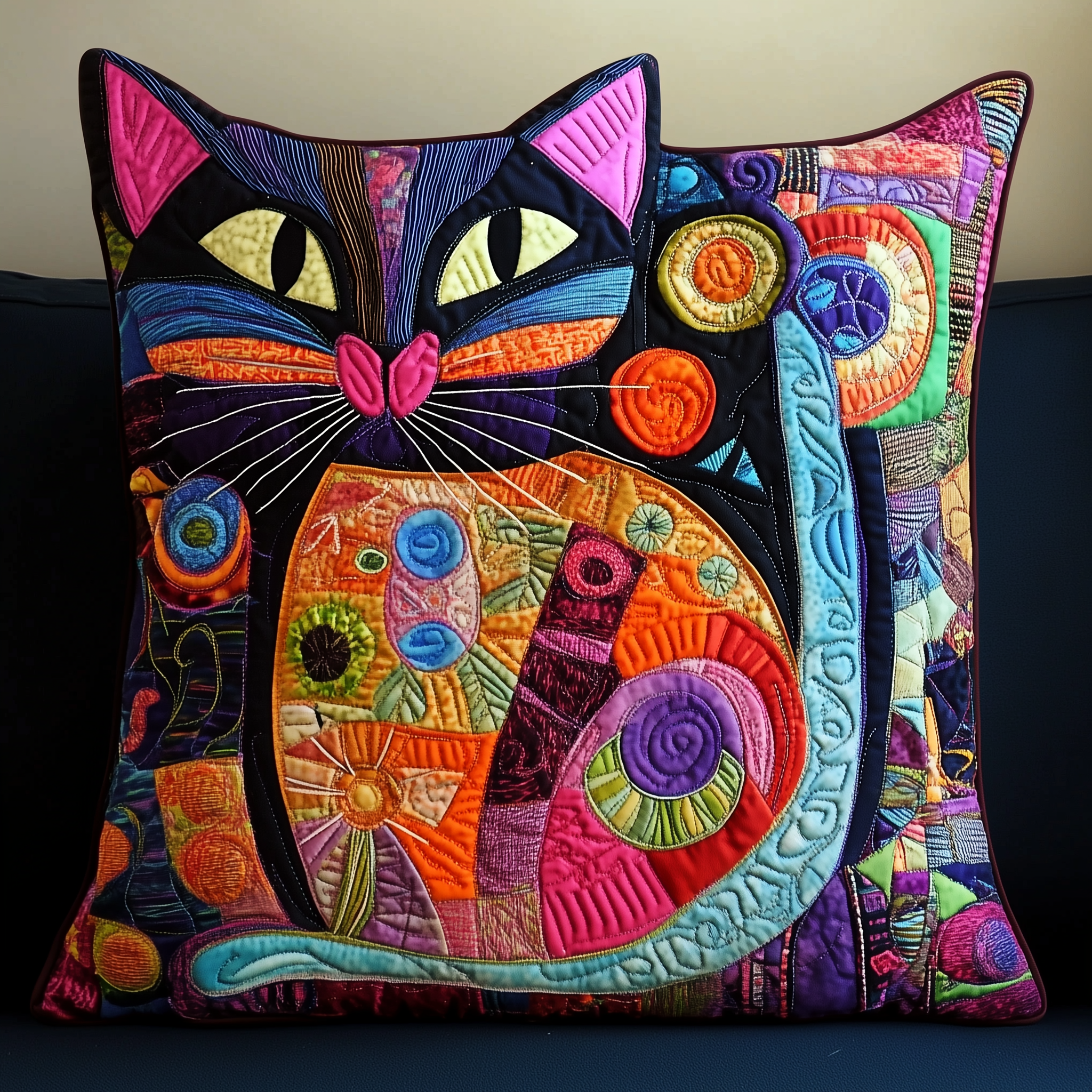 Whiskers In Motion Cat Quilted Pillow Case A Pillow Case That Brings Joy to Your Nights Whiskers In Motion Cat Quilted Pillow Case A Pillow Case That Brings Joy to Your Nights