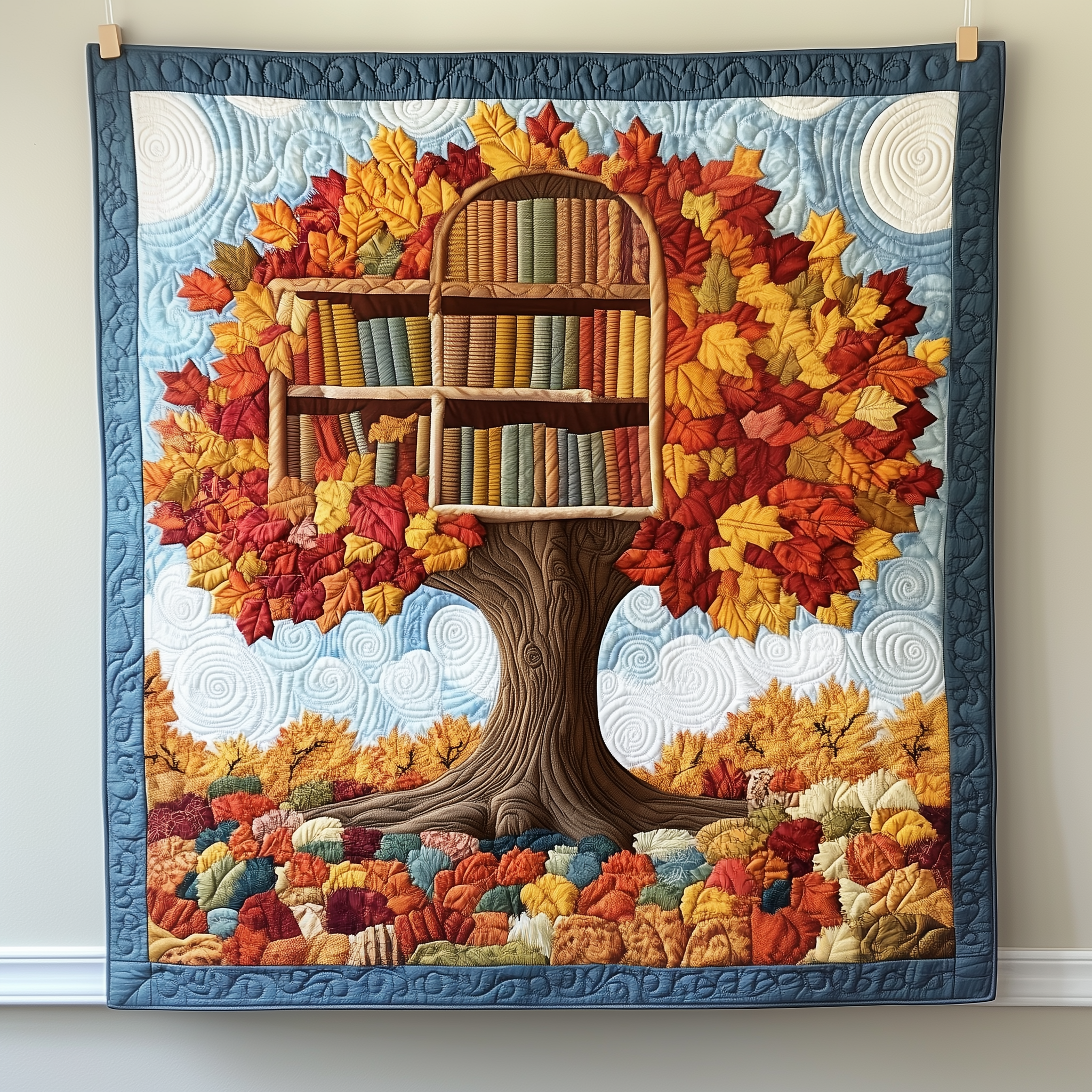 Whispers of the Forest Library Quilted Blanket Best Throw Blanket Good Gifts For Readers Whispers of the Forest Library Quilted Blanket Best Throw Blanket Good Gifts For Readers