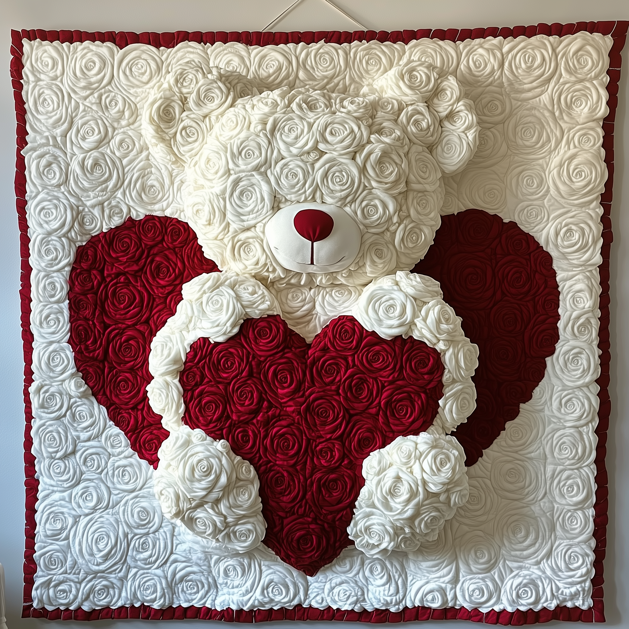 White Roses Love Bear Quilted Blanket Unique Blankets And Throws Best Valentines Gifts For Him White Roses Love Bear Quilted Blanket Unique Blankets And Throws Best Valentines Gifts For Him