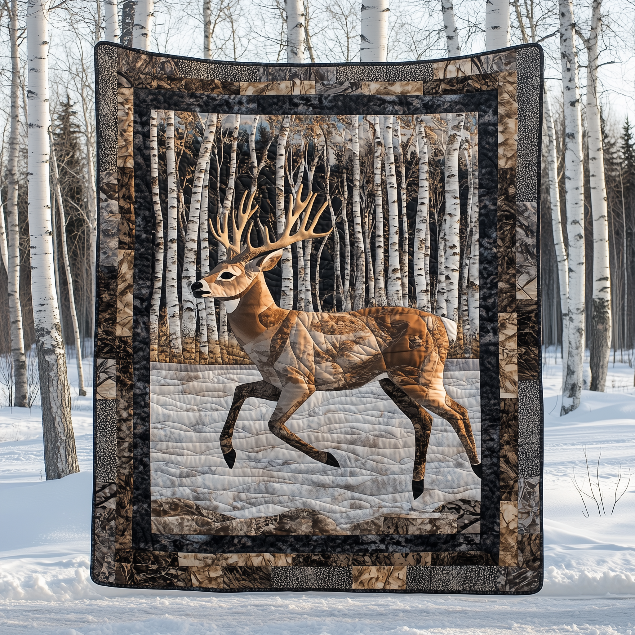 White Tail Deer Quilted Blanket Nice Throw Blankets Gifts For Dad Who Wants Nothing White Tail Deer Quilted Blanket Nice Throw Blankets Gifts For Dad Who Wants Nothing