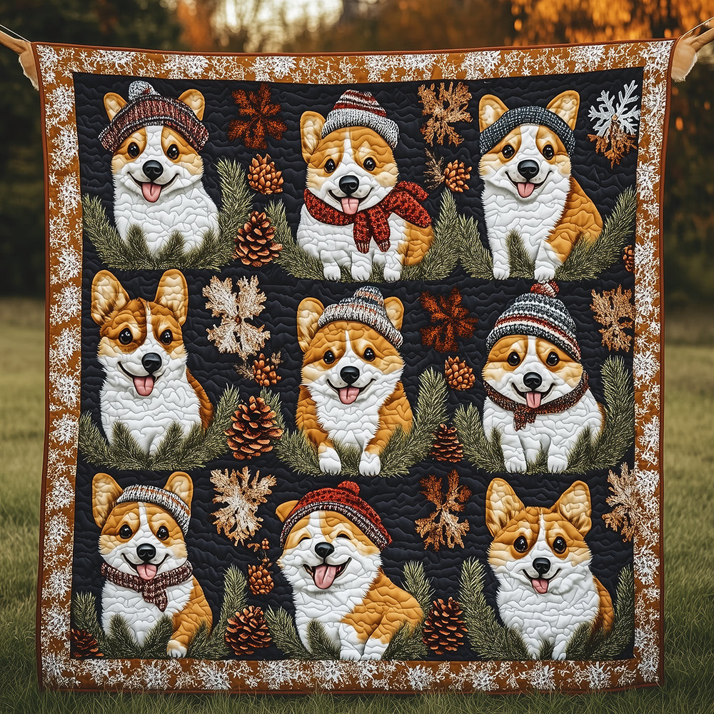 Winter Corgi Quilted Blanket Feel Comfortable Indoors and Out with Our Multi-Use Blanket Winter Corgi Quilted Blanket Feel Comfortable Indoors and Out with Our Multi-Use Blanket
