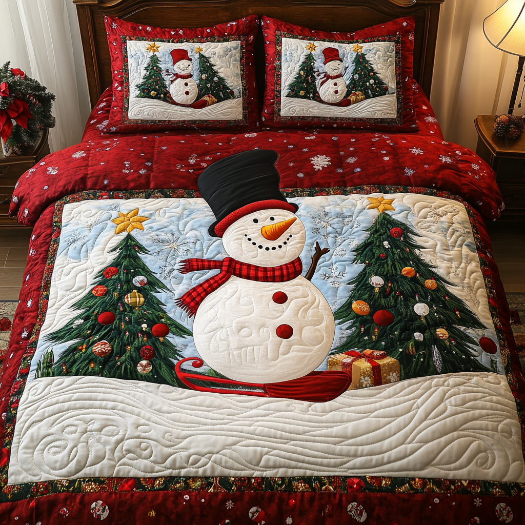 Winter Glow Quilted Bedding Set Family Gift Ideas For Christmas Winter Glow Quilted Bedding Set Family Gift Ideas For Christmas