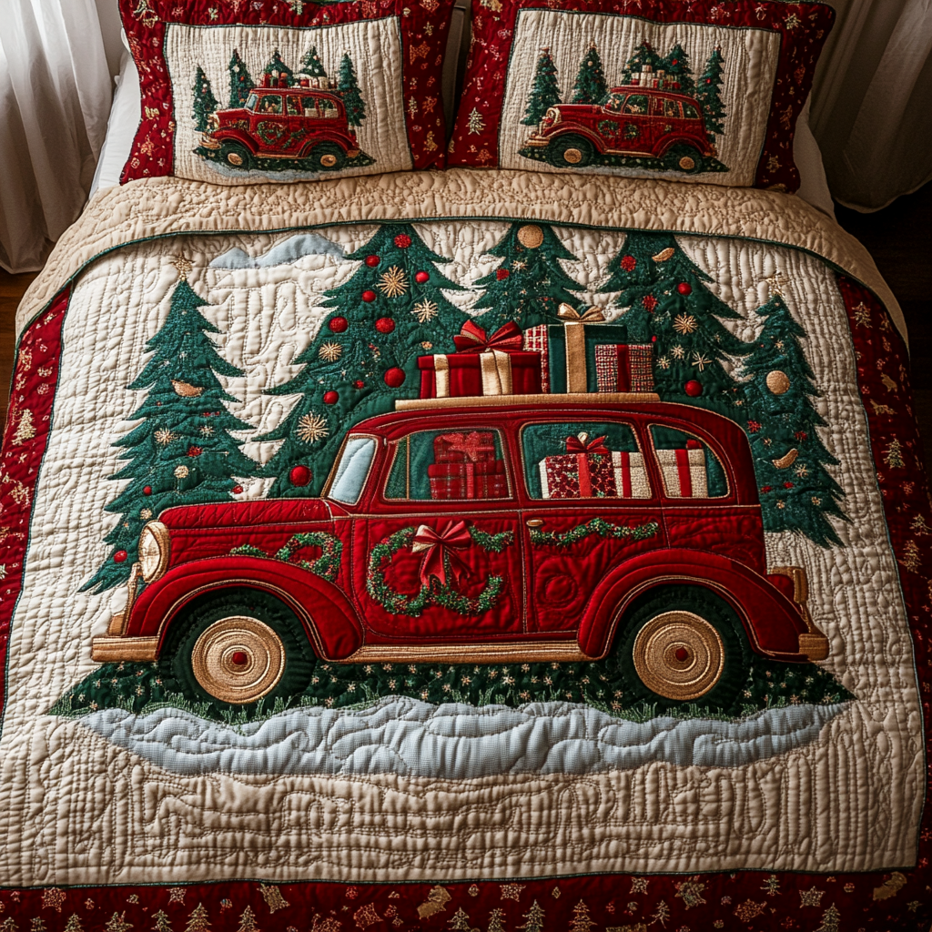 Winter Wanderer Quilted Bedding Set Mummy Daughter Gifts Winter Wanderer Quilted Bedding Set Mummy Daughter Gifts