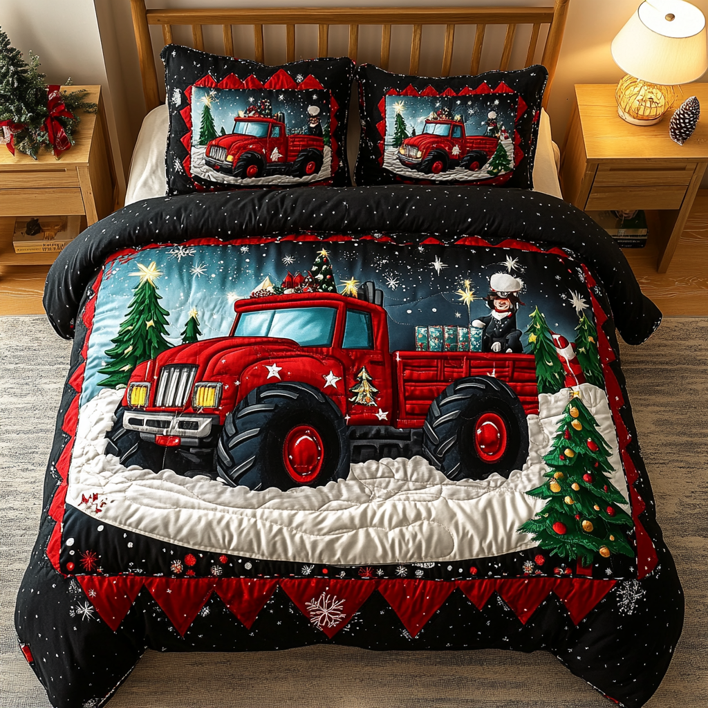 Winter Wheels Quilted Bedding Set Daughter To Mum Gifts Winter Wheels Quilted Bedding Set Daughter To Mum Gifts