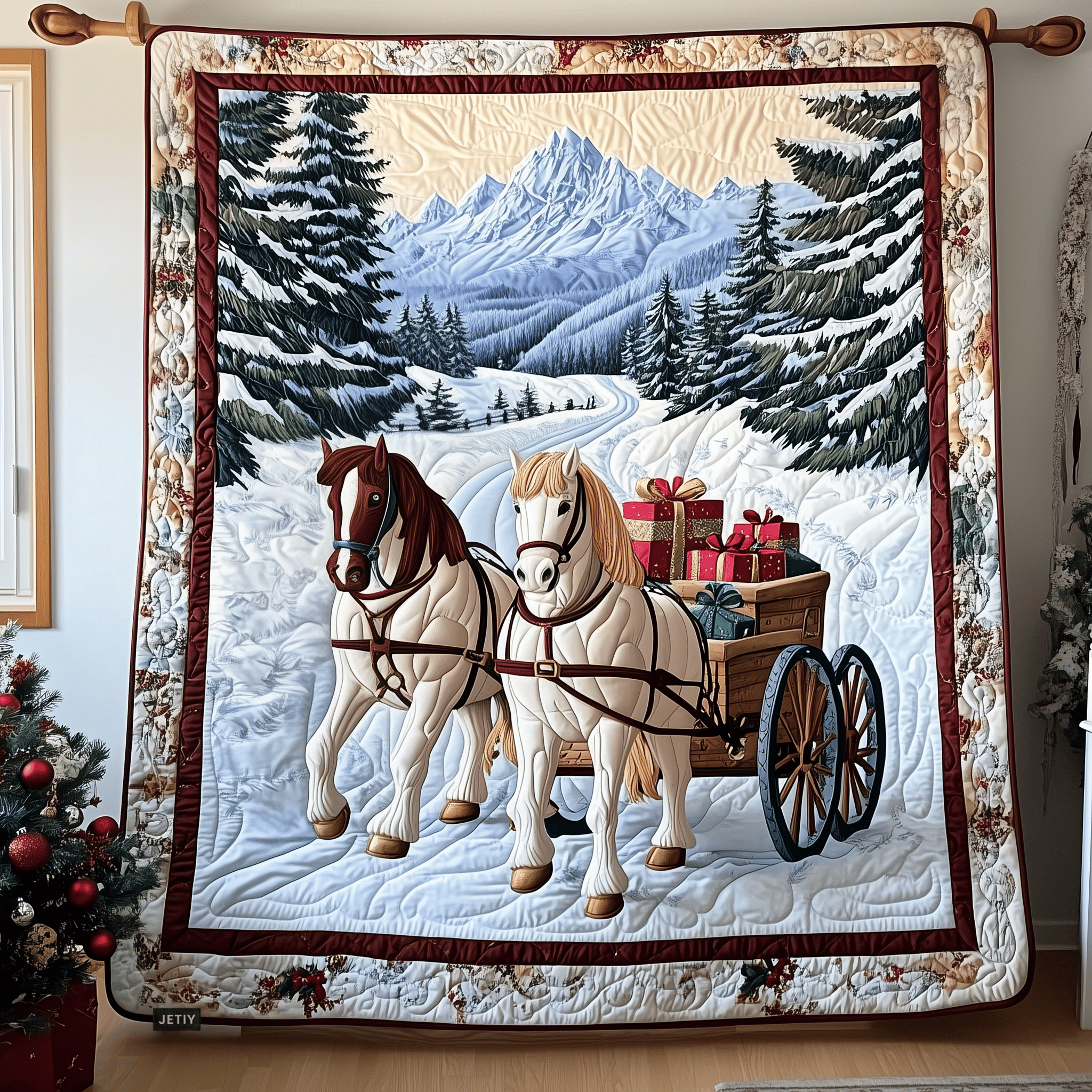 Winter Wonderland Carriage Ride Quilted Blanket Feel Comfortable Indoors and Out with Our Multi-Use Blanket Winter Wonderland Carriage Ride Quilted Blanket Feel Comfortable Indoors and Out with Our Multi-Use Blanket