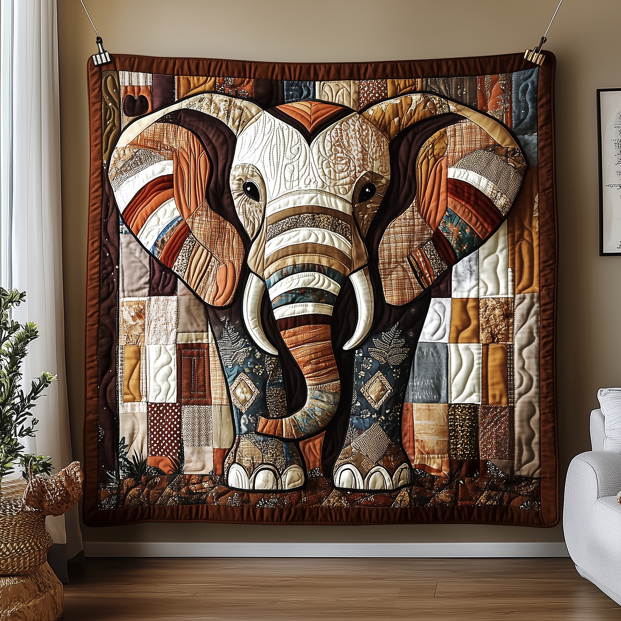Woodland Elephant Spirit Quilted Blanket Sofa Throw Blanket Items Elephant Themed Gifts Woodland Elephant Spirit Quilted Blanket Sofa Throw Blanket Items Elephant Themed Gifts