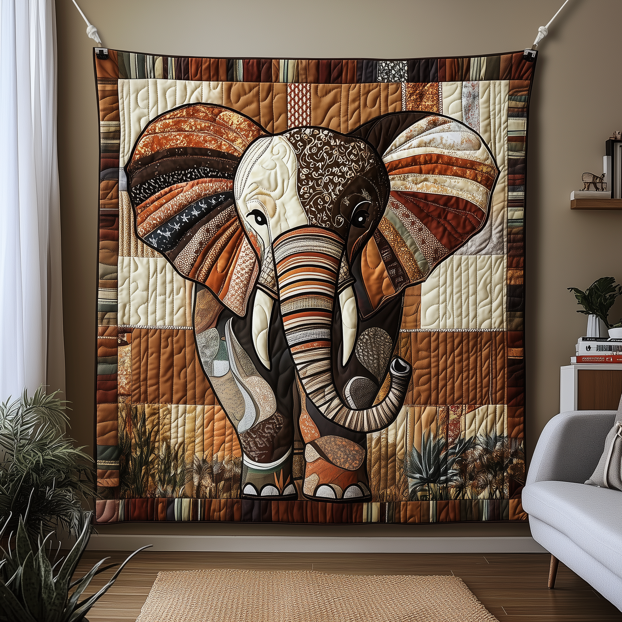 Woodland Elephant Spirit Quilted Blanket Sofa Throw Blanket Items Themed Elephant Lover Gift Items Woodland Elephant Spirit Quilted Blanket Sofa Throw Blanket Items Themed Elephant Lover Gift Items