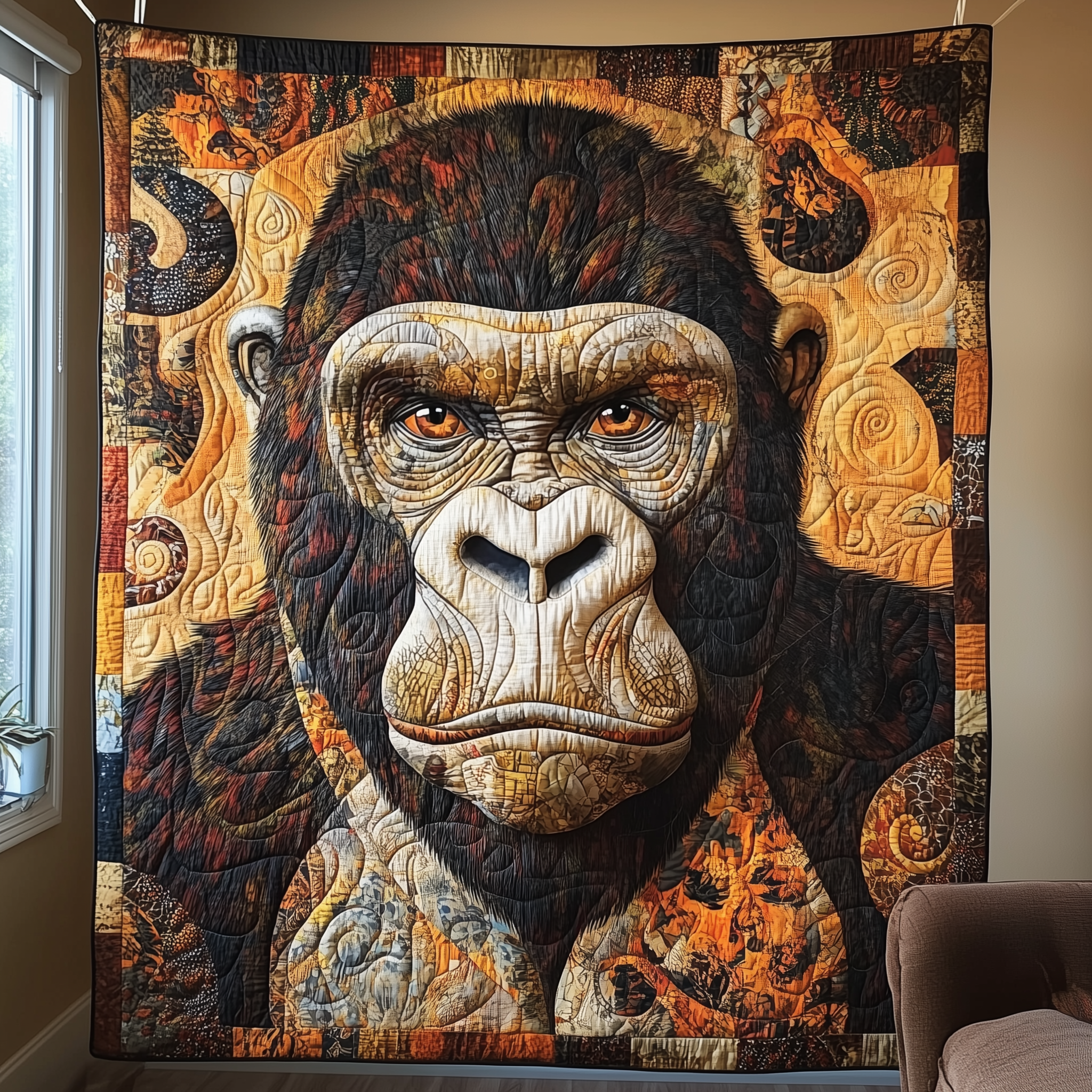Woodland Gorilla Quilted Blanket Best Throw Blanket Unique Gorilla Presents Woodland Gorilla Quilted Blanket Best Throw Blanket Unique Gorilla Presents