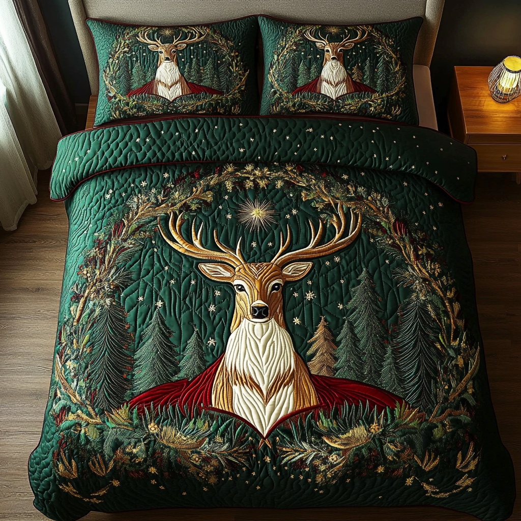 Woodland Majesty Quilted Bedding Set Christmas Presents For Deer Hunters Woodland Majesty Quilted Bedding Set Christmas Presents For Deer Hunters