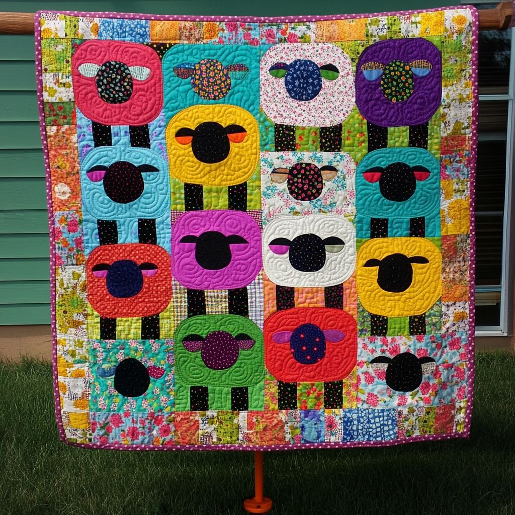 Woolly Wonders Quilted Blanket Sheep Themed Gifts Woolly Wonders Quilted Blanket Sheep Themed Gifts