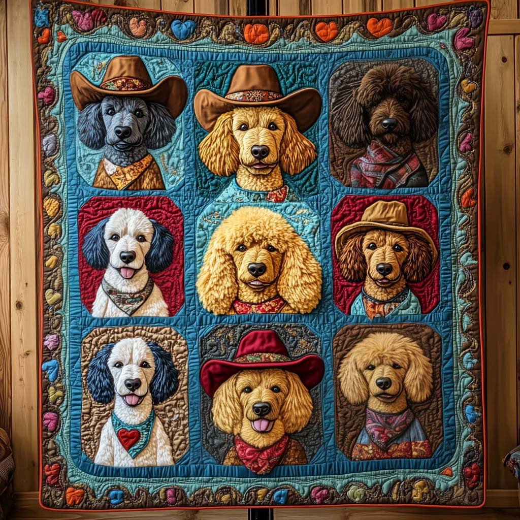 Wrangler Dog Adventure Quilted Blanket Gift For Cow Lover Wrangler Dog Adventure Quilted Blanket Gift For Cow Lover