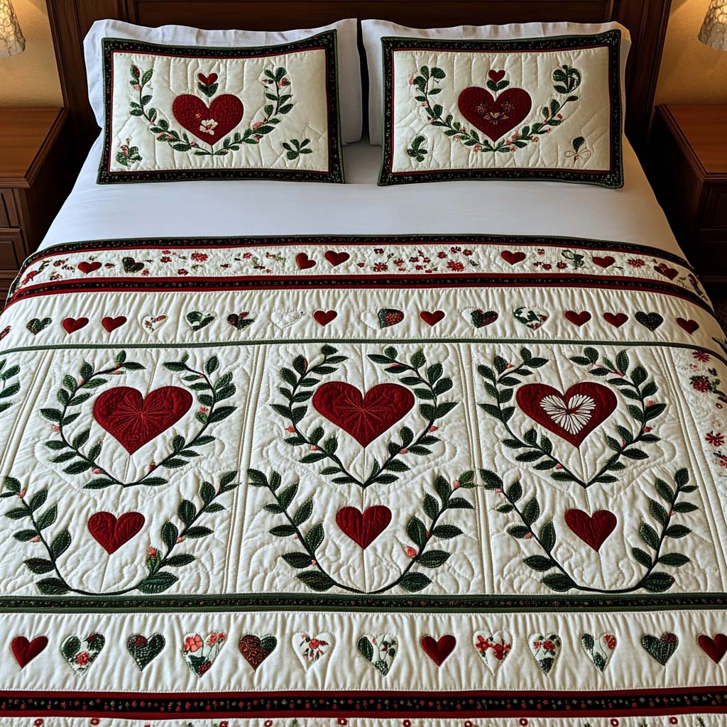 Wreath Charm Quilted Bedding Set Christmas Presents For Relatives Wreath Charm Quilted Bedding Set Christmas Presents For Relatives