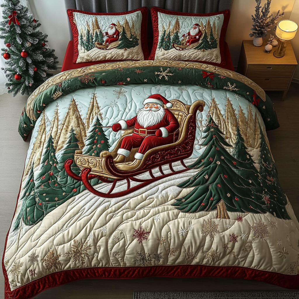 Yuletide Spirit Quilted Bedding Set Secret Santa Gift Ideas Yuletide Spirit Quilted Bedding Set Secret Santa Gift Ideas